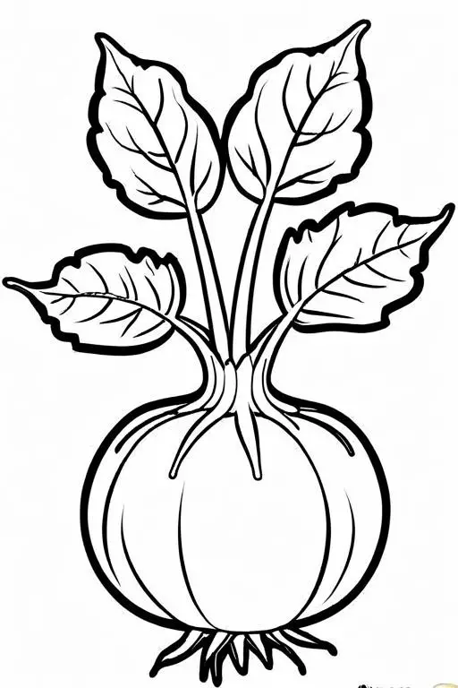 Kohlrabi Coloring Page 43 for Kids