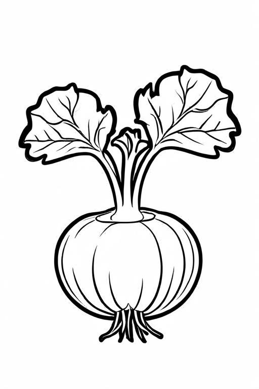 Kohlrabi Coloring Page 45 for Kids