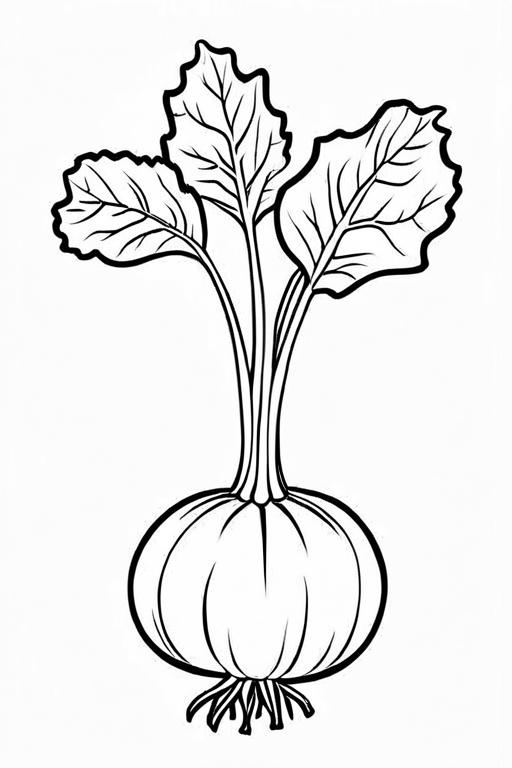 Kohlrabi Coloring Page 46 for Kids