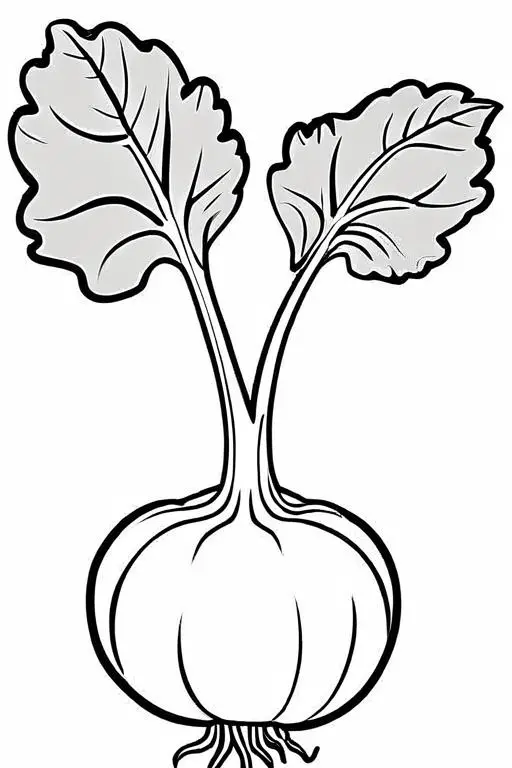 Kohlrabi Coloring Page 47 for Kids