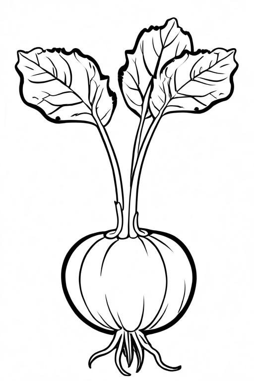 Kohlrabi Coloring Page 49 for Kids