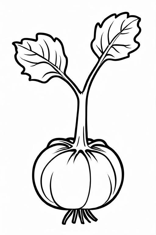 Kohlrabi Coloring Page 50 for Kids