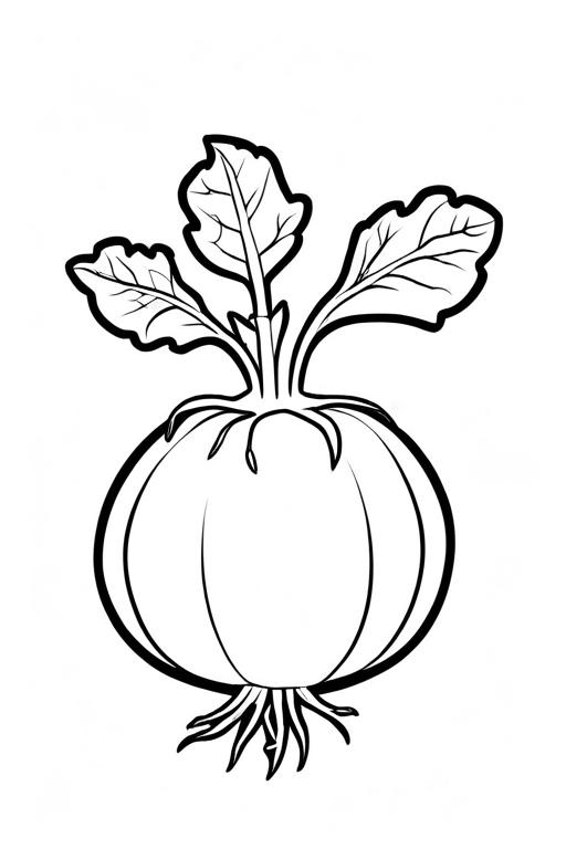 Kohlrabi Coloring Page 52 for Kids