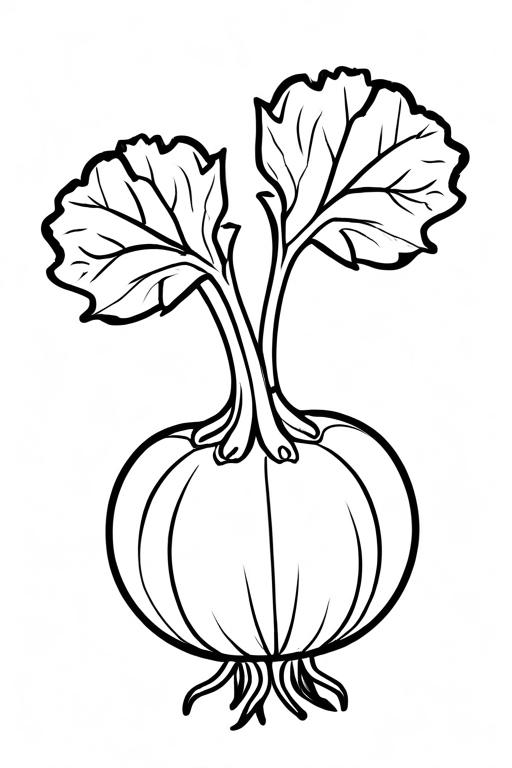 Kohlrabi Coloring Page 53 for Kids