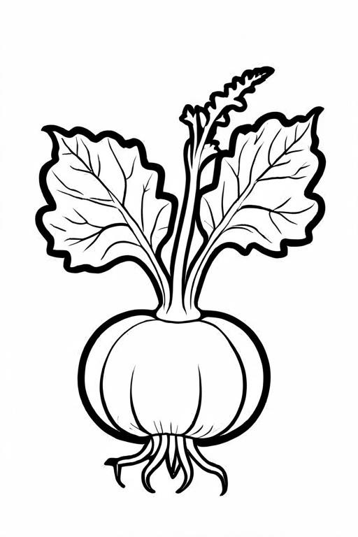 Kohlrabi Coloring Page 54 for Kids