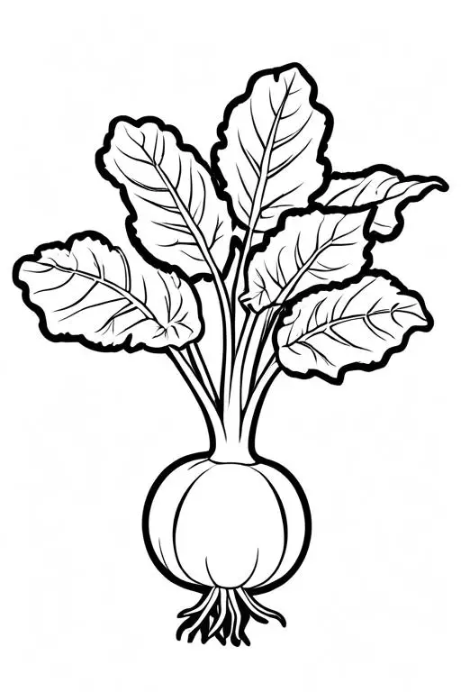 Kohlrabi Coloring Page 56 for Kids