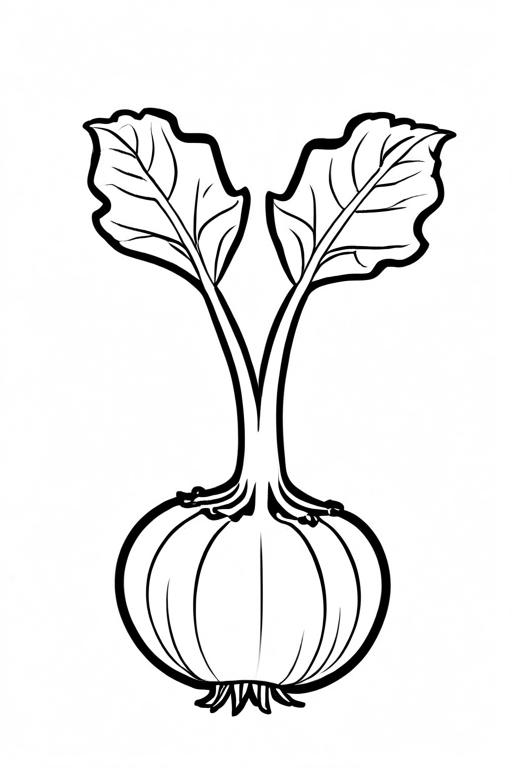 Kohlrabi Coloring Page 57 for Kids