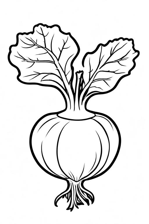 Kohlrabi Coloring Page 7 for Kids