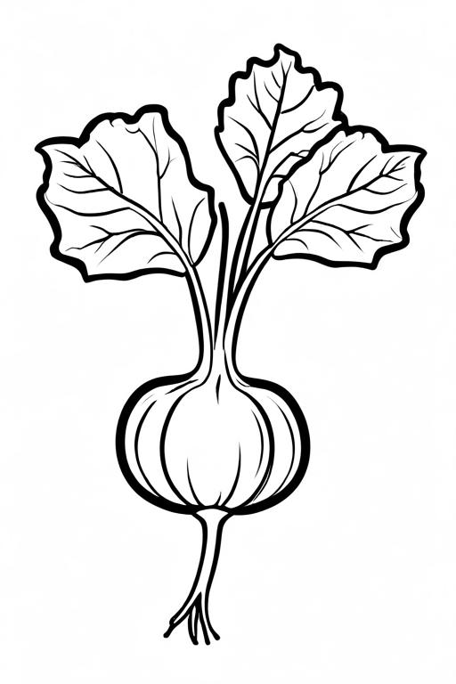 Kohlrabi Coloring Page 9 for Kids