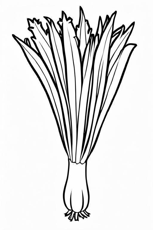 Leek Coloring Page 6 for Kids