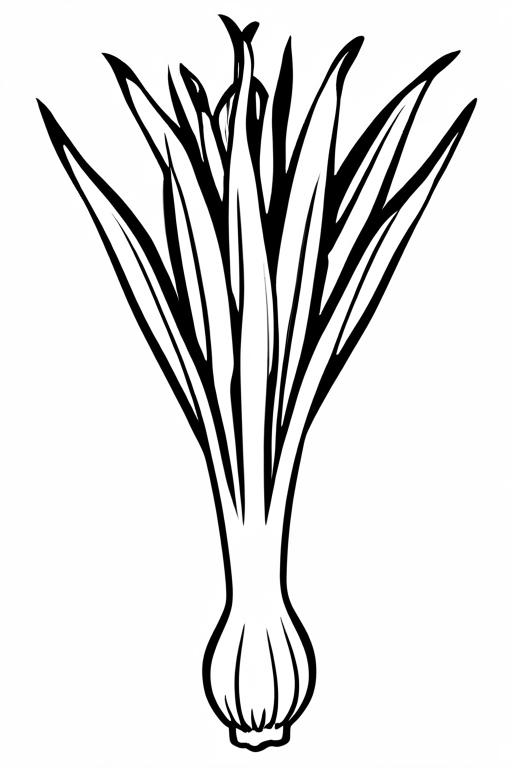 Leek Coloring Page 7 for Kids