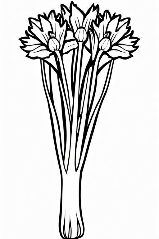 Leek Coloring Page 8 for Kids