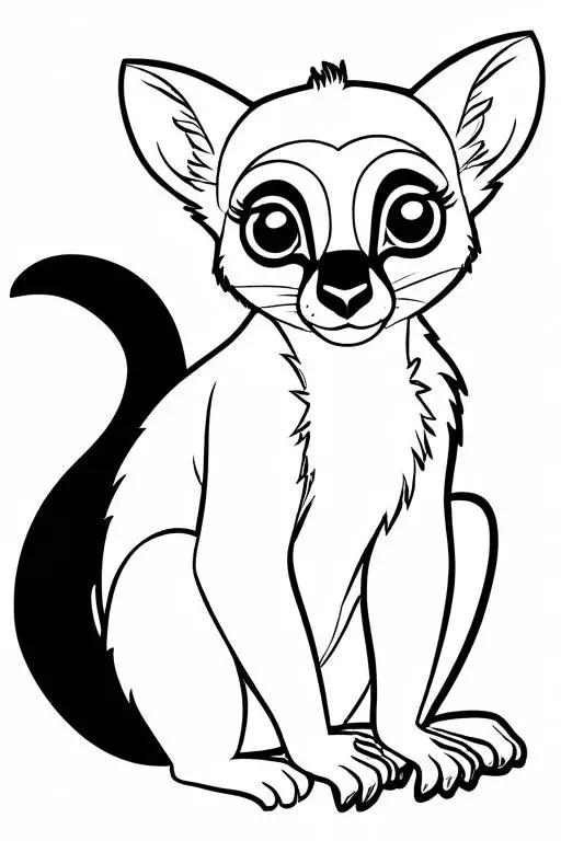 Lemur Coloring Page 11 for Kids