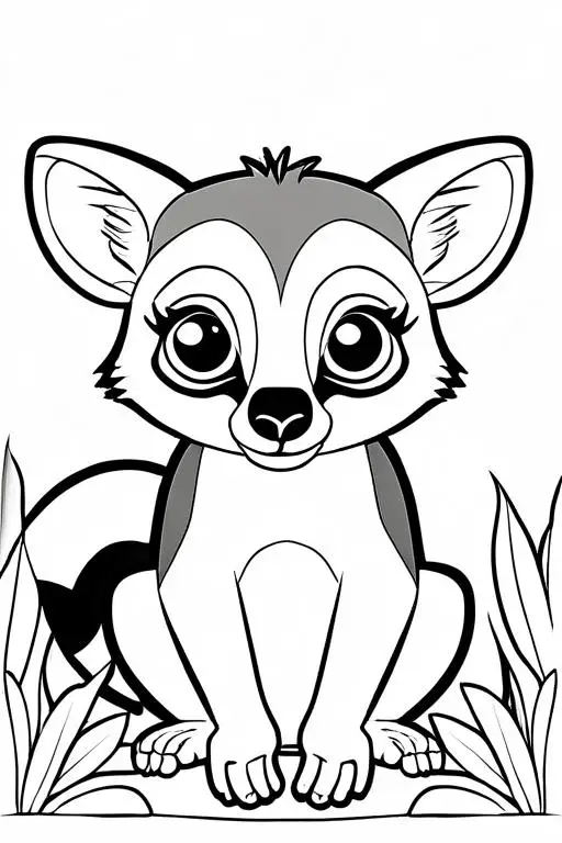 Lemur Coloring Page 12 for Kids