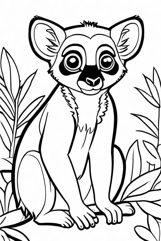 Lemur Coloring Page 13 for Kids