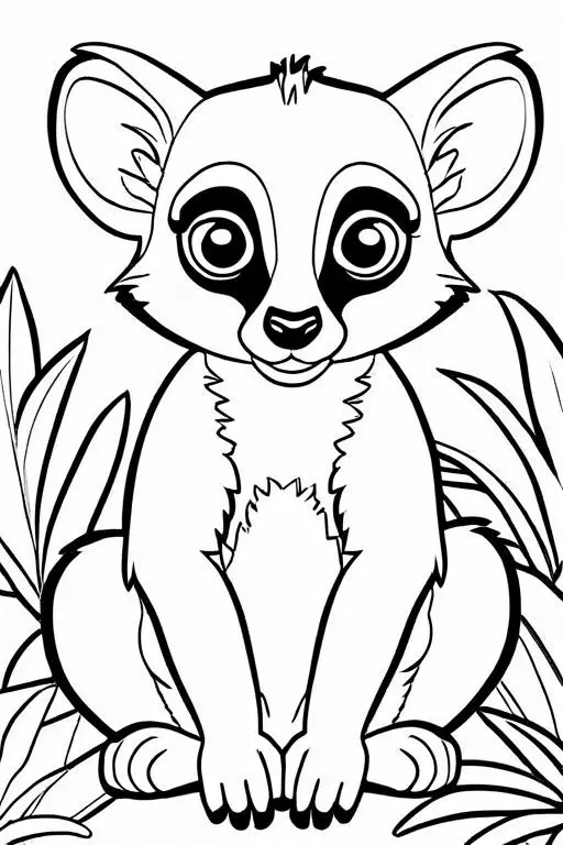 Lemur Coloring Page 14 for Kids