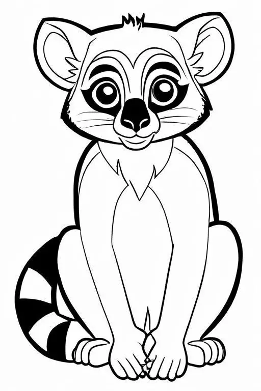 Lemur Coloring Page 15 for Kids