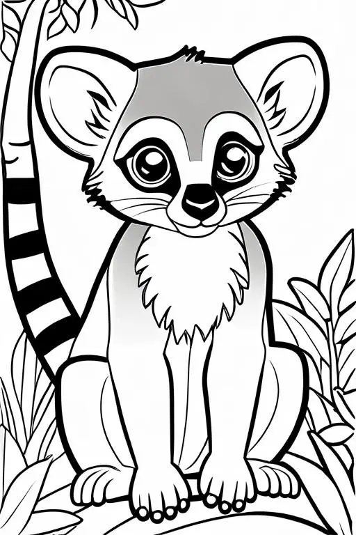 Lemur Coloring Page 16 for Kids