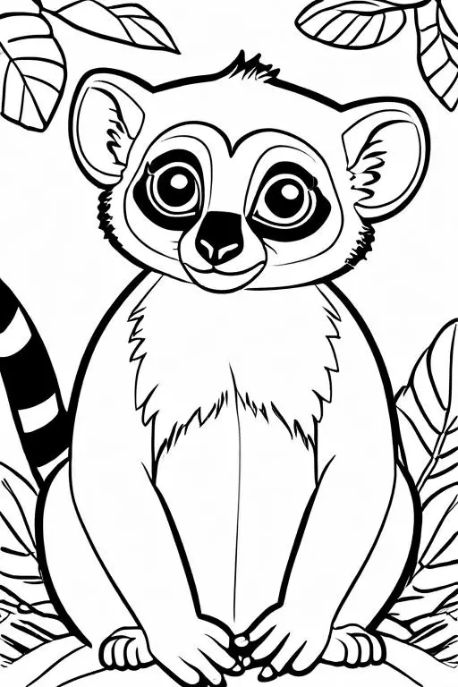 Lemur Coloring Page 17 for Kids