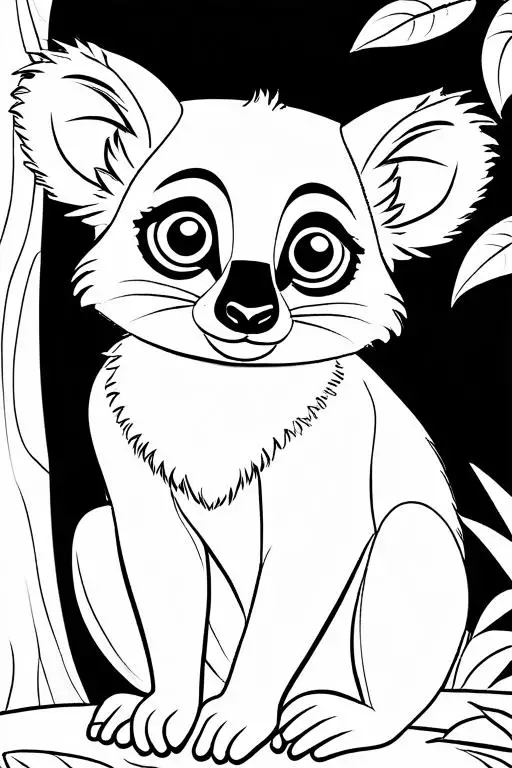 Lemur Coloring Page 18 for Kids