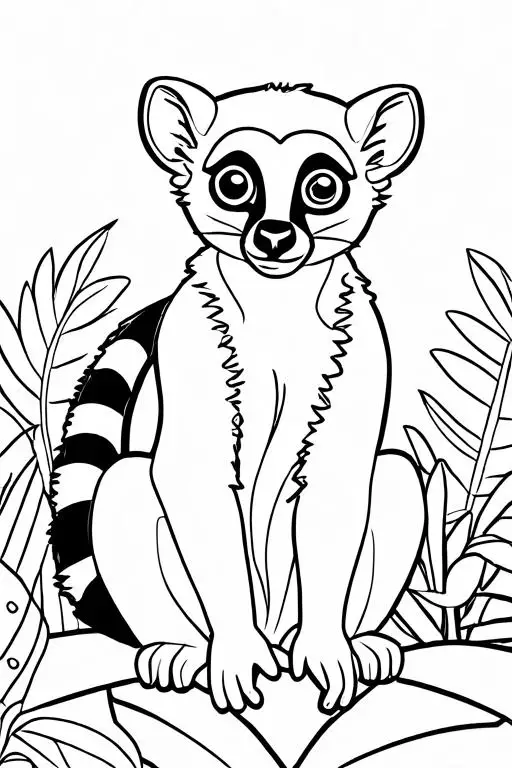 Lemur Coloring Page 19 for Kids