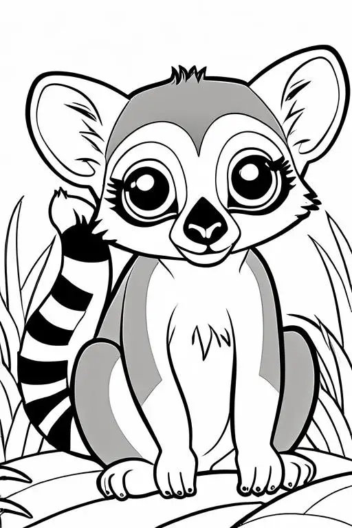 Lemur Coloring Page 20 for Kids