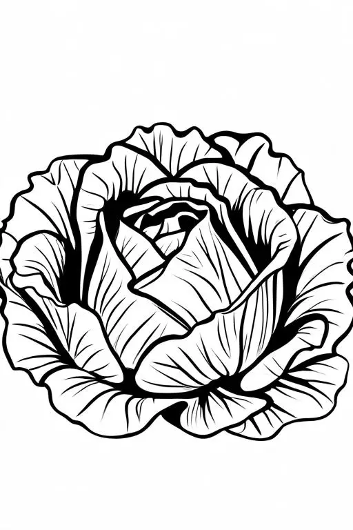 Lettuce Coloring Page 10 for Kids