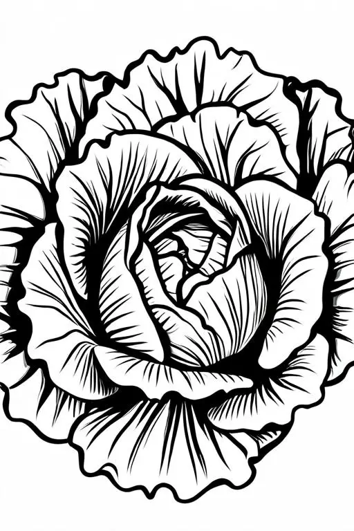 Lettuce Coloring Page 11 for Kids