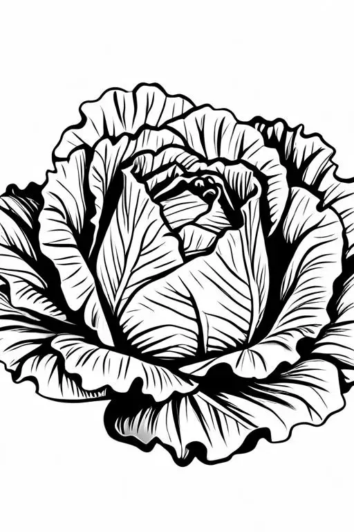 Lettuce Coloring Page 12 for Kids