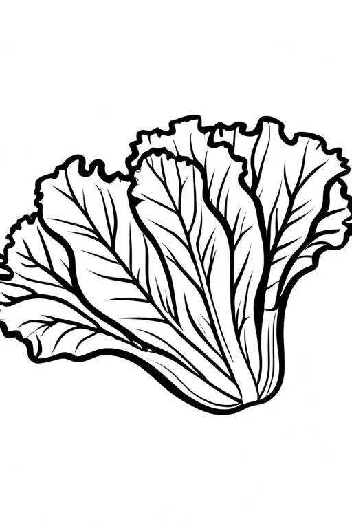 Lettuce Coloring Page 3 for Kids