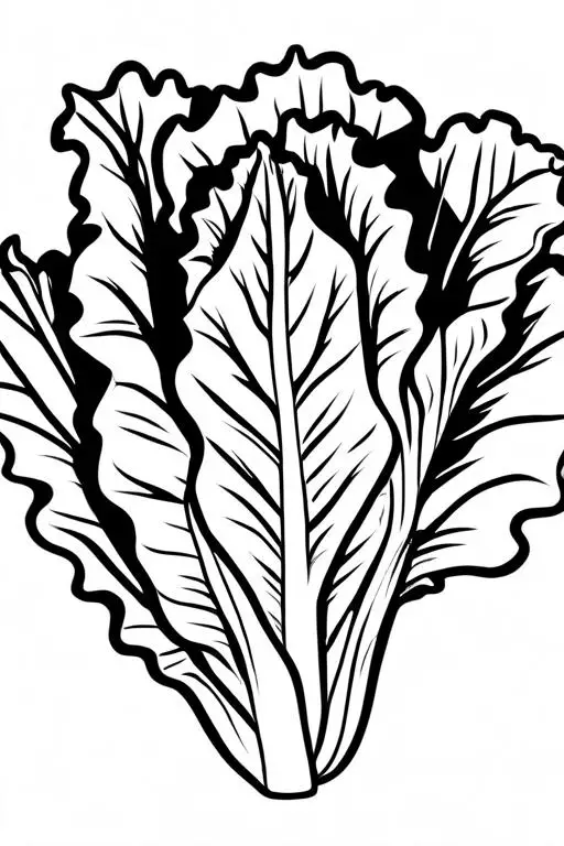 Lettuce Coloring Page 4 for Kids