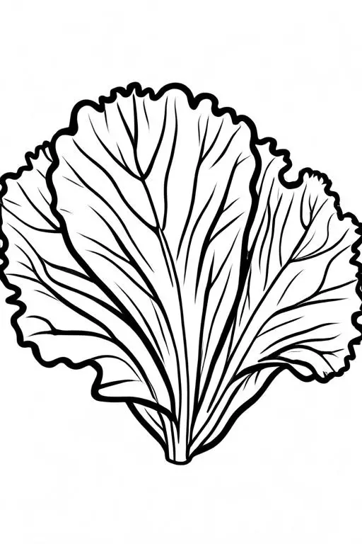 Lettuce Coloring Page 6 for Kids