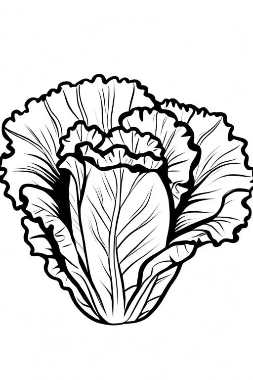 Lettuce Coloring Page 7 for Kids