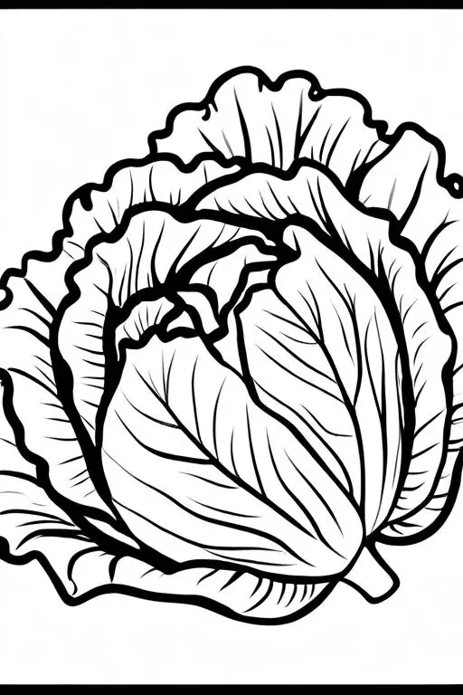 Lettuce Coloring Page 8 for Kids