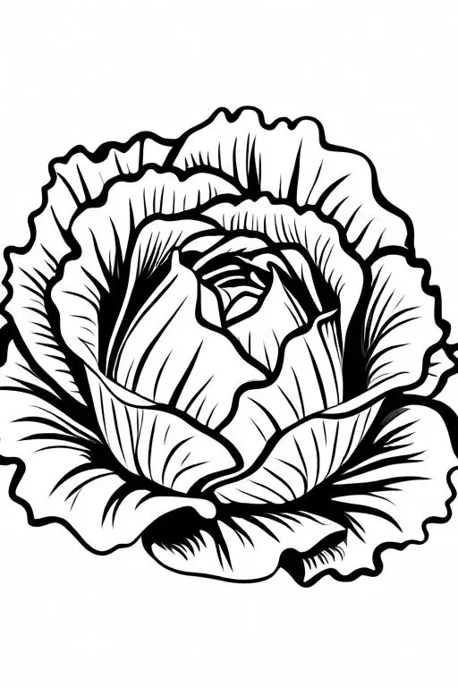 Lettuce Coloring Page 9 for Kids