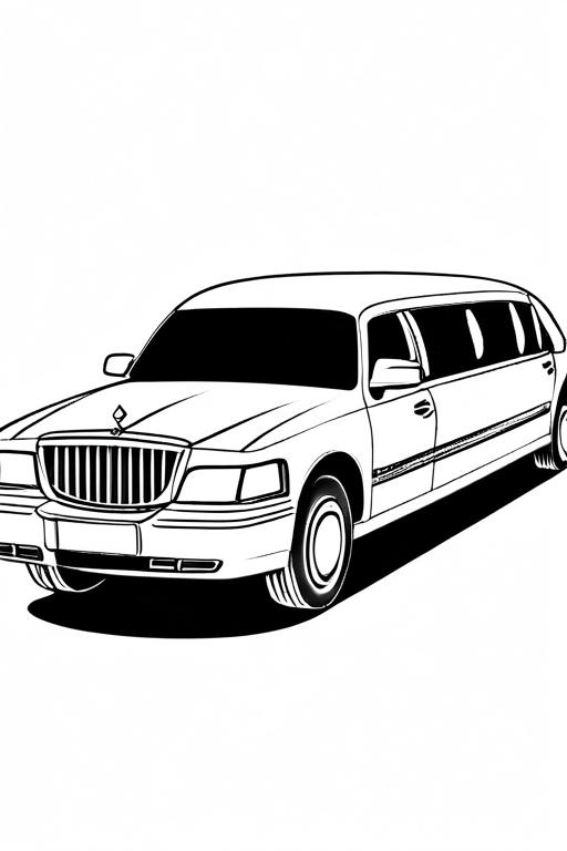 Limousine Coloring Page 10 for Kids