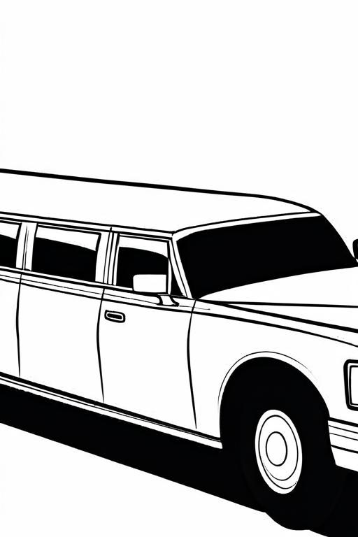 Limousine Coloring Page 11 for Kids