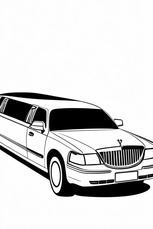 Limousine Coloring Page 12 for Kids