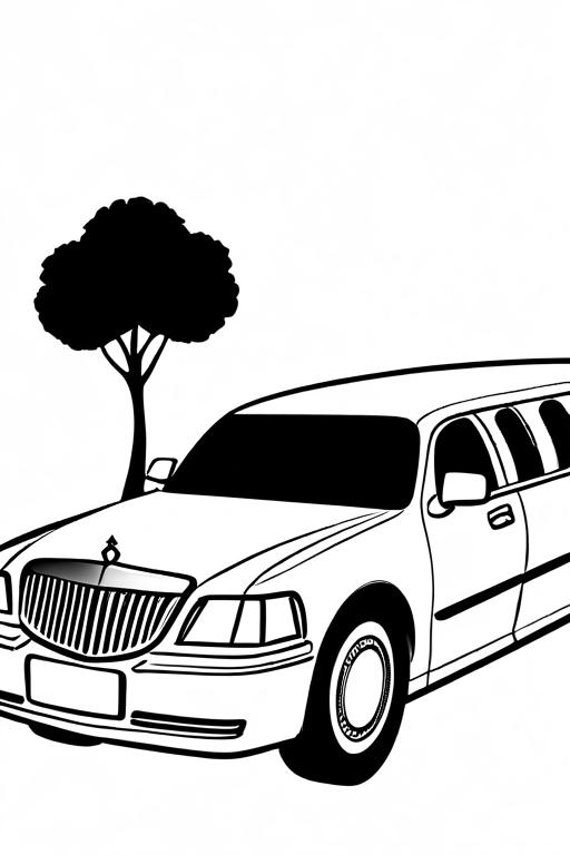 Limousine Coloring Page 13 for Kids