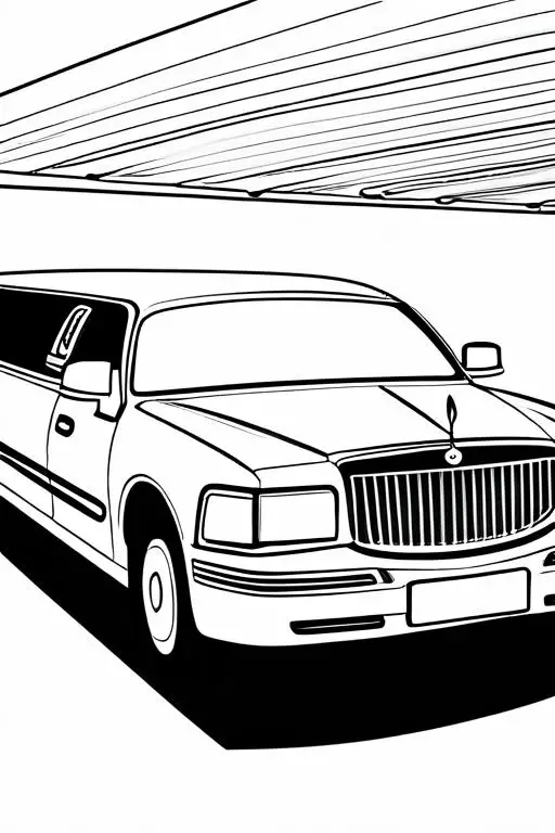 Limousine Coloring Page 15 for Kids