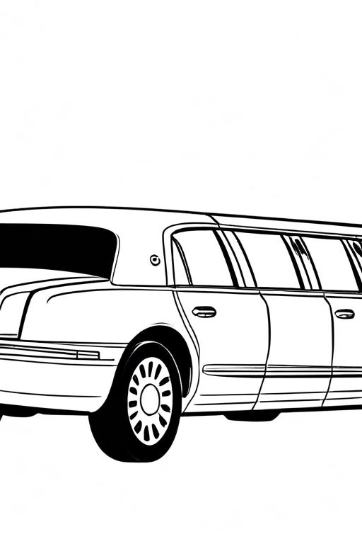 Limousine Coloring Page 16 for Kids