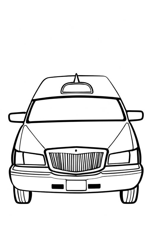 Limousine Coloring Page 18 for Kids