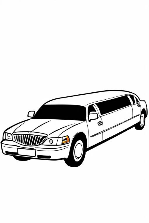 Limousine Coloring Page 20 for Kids