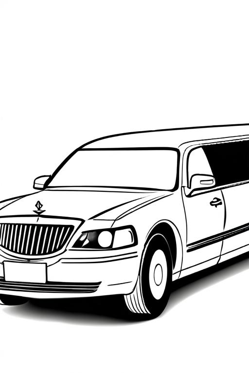 Limousine Coloring Page 5 for Kids