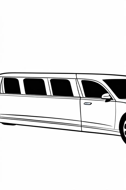 Limousine Coloring Page 6 for Kids