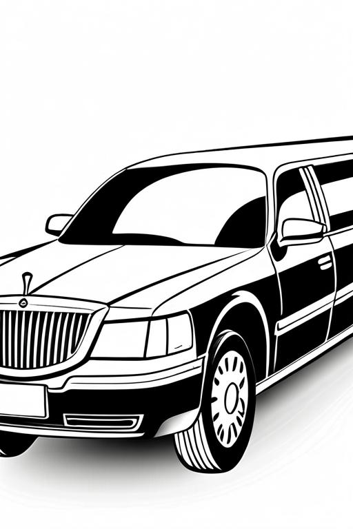 Limousine Coloring Page 7 for Kids