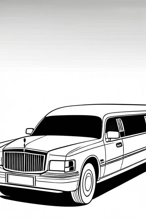 Limousine Coloring Page 8 for Kids