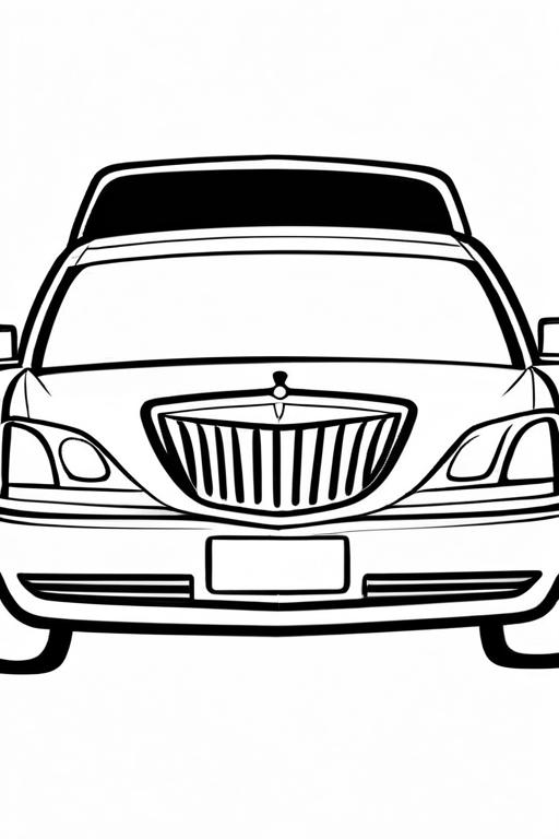 Limousine Coloring Page 9 for Kids