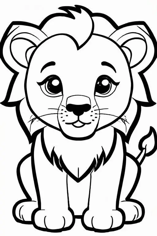 Lion Coloring Page 16 for Kids