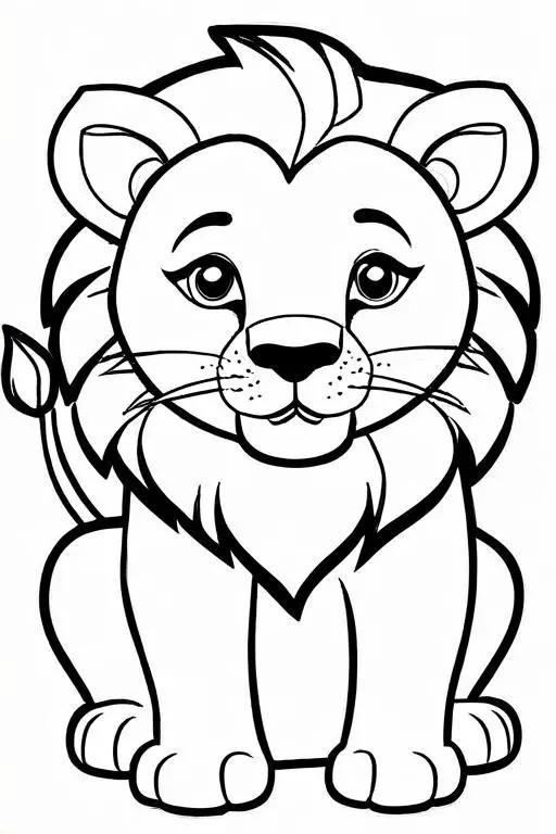 Lion Coloring Page 19 for Kids